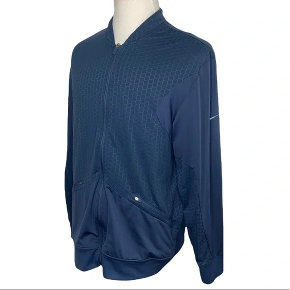 Nike Golf Tour Performance Dri-fit Textured Print Full Zip Jacket - Picture 4 of 11